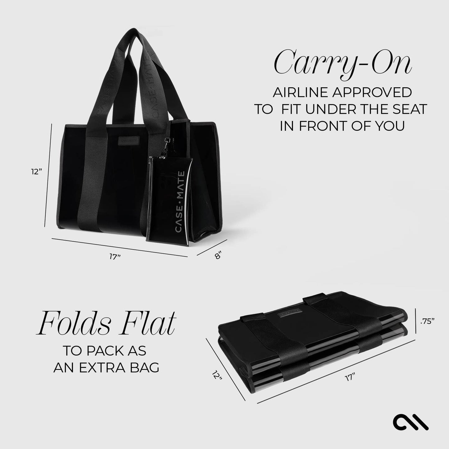 Case-Mate Midnight Black Jelly Tote