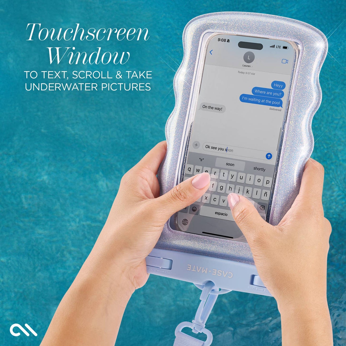 Case-Mate Wavy Waterproof Floating Phone Pouch: Mist Twinkle