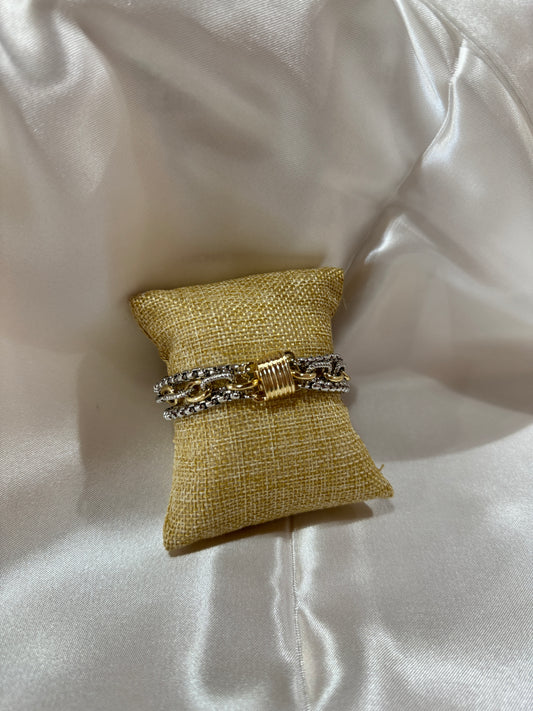 Mixed Metal Chunky Bracelet