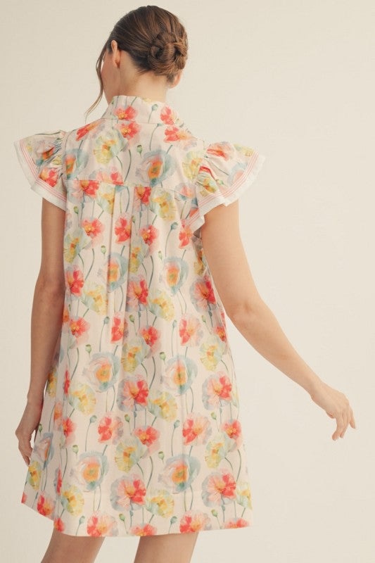 Blush Watercolor Floral Dress Preorder