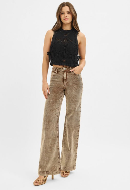 Mocha Corduroy Wide Leg