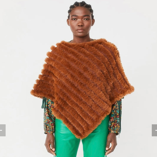 Milk Chocolate Fur Poncho