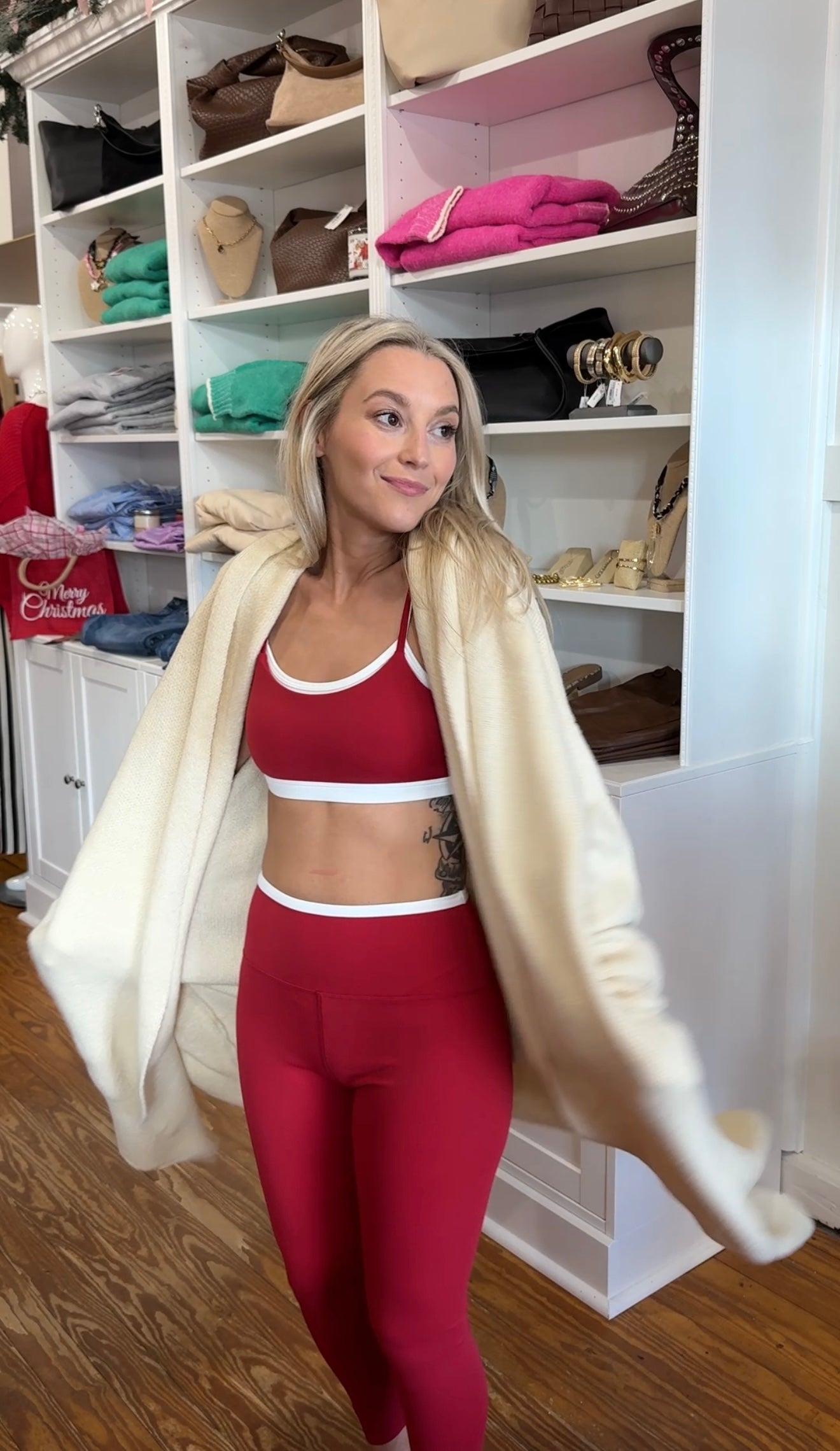 Full Length Cream Cardigan