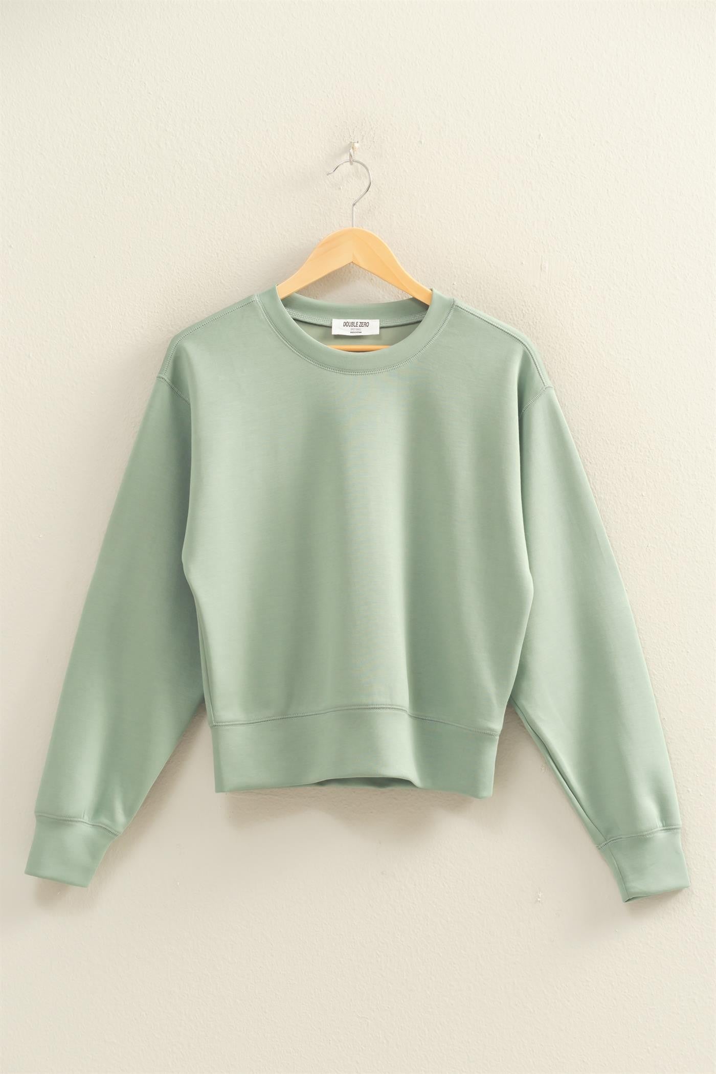 Sage Knit Long Sleeve Sweatshirt