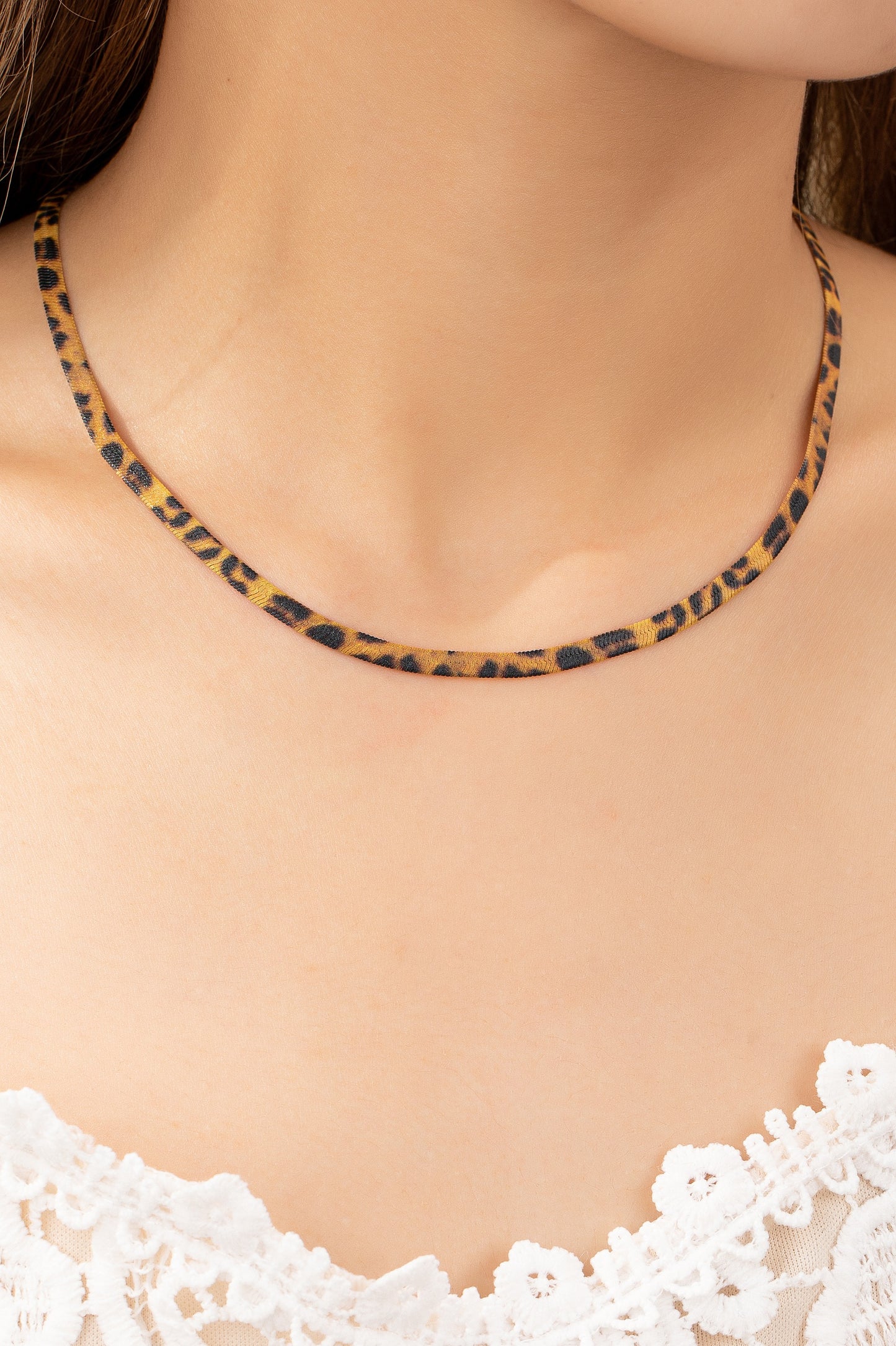 Reversible Leopard & Gold Chain