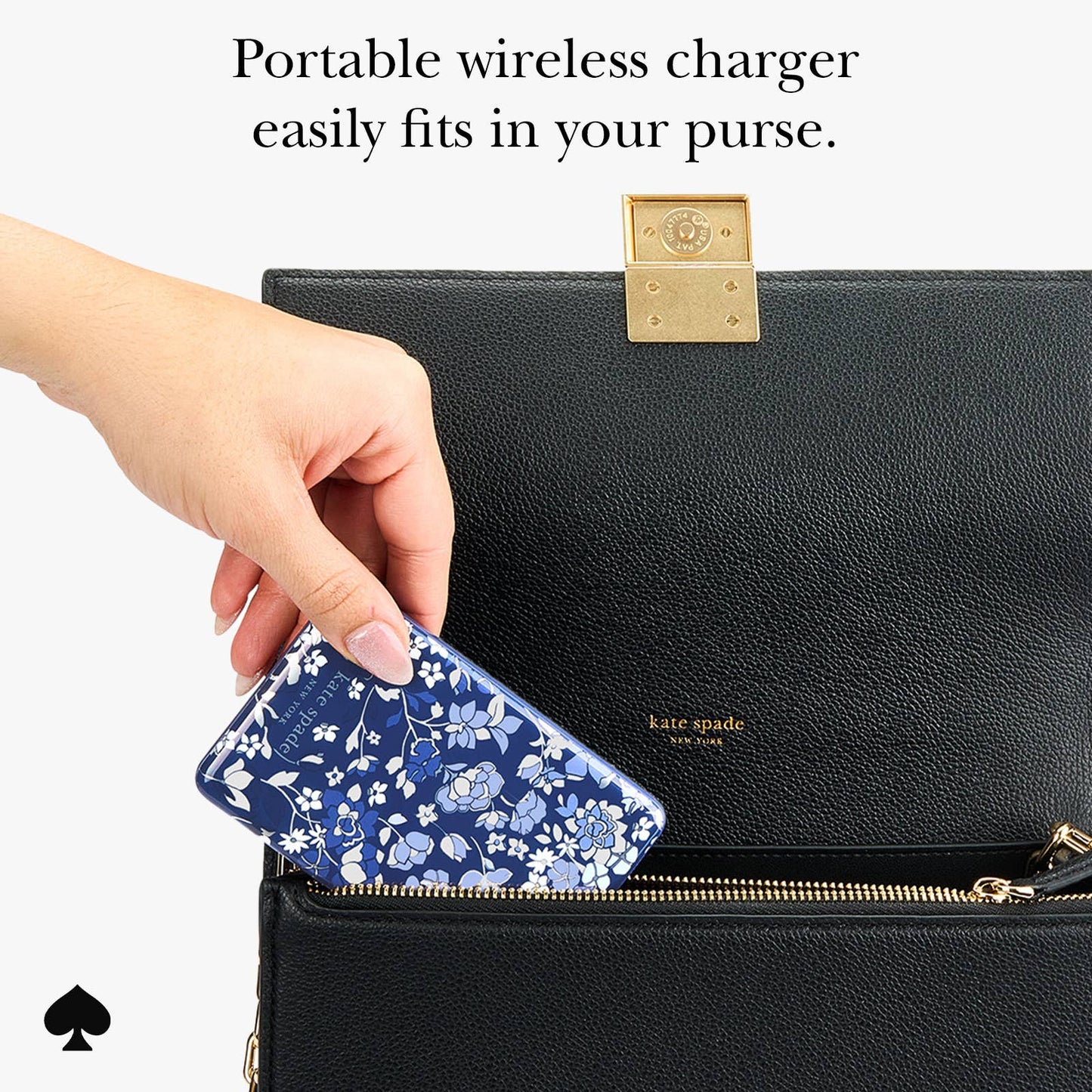 Kate spade new york MagSafe Portable Charge - Flowerbed Blue: Flowerbed Blue