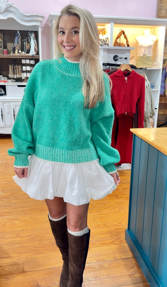 Teal Frosted Sweater