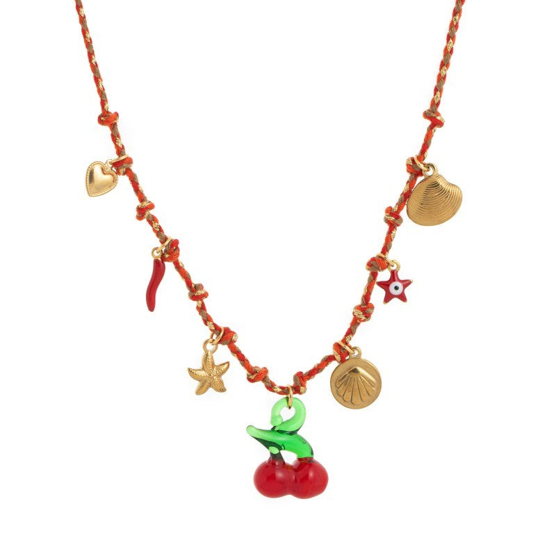 Mermaid Corded Charm Necklaces