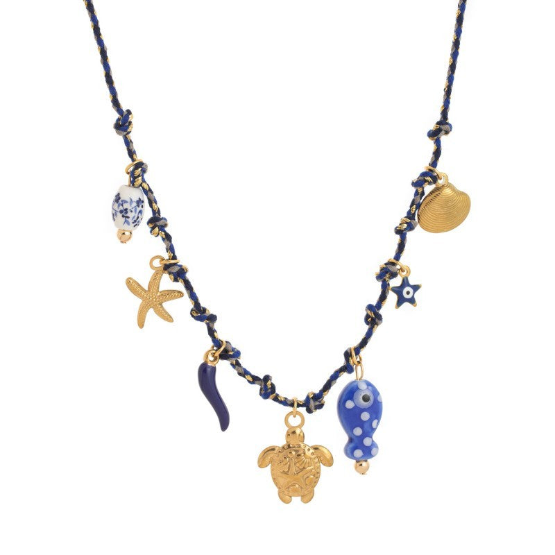 Mermaid Corded Charm Necklaces