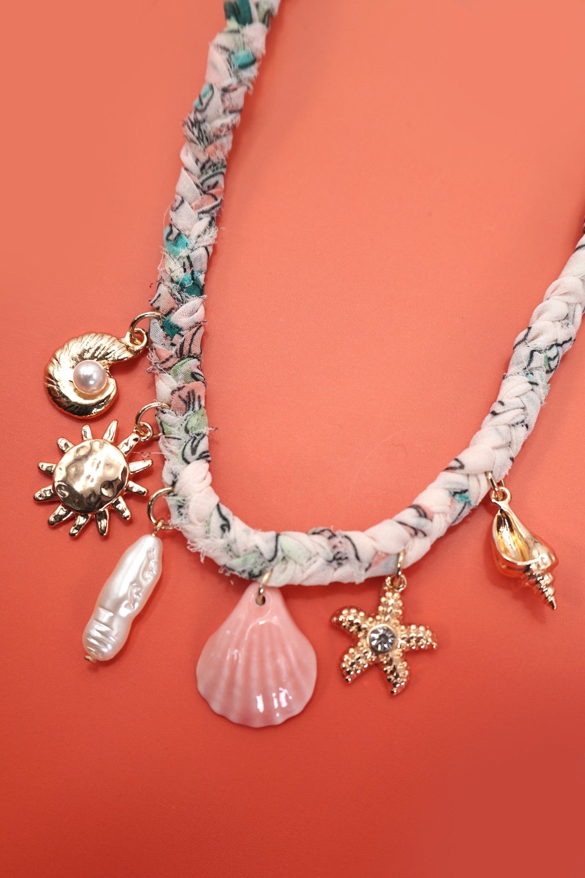 Pink Mermaid Charm Necklace