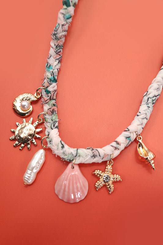 Pink Mermaid Charm Necklace