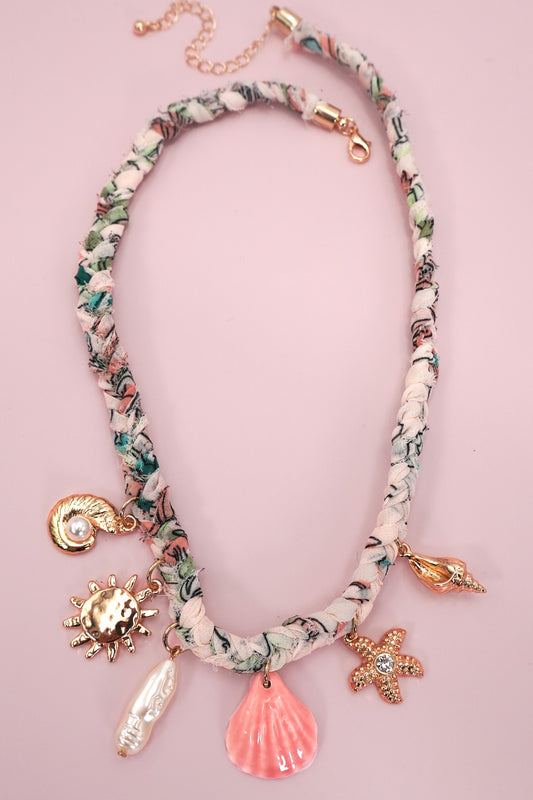 Pink Mermaid Charm Necklace