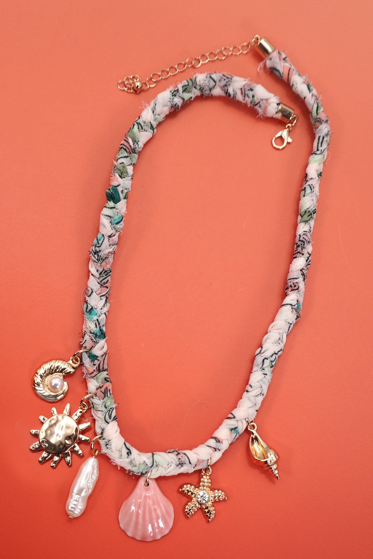 Pink Mermaid Charm Necklace