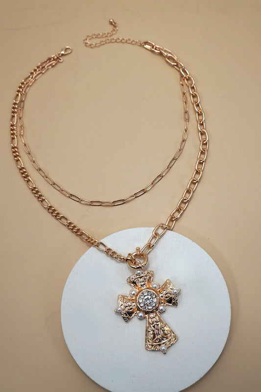 Cross Statement Necklace