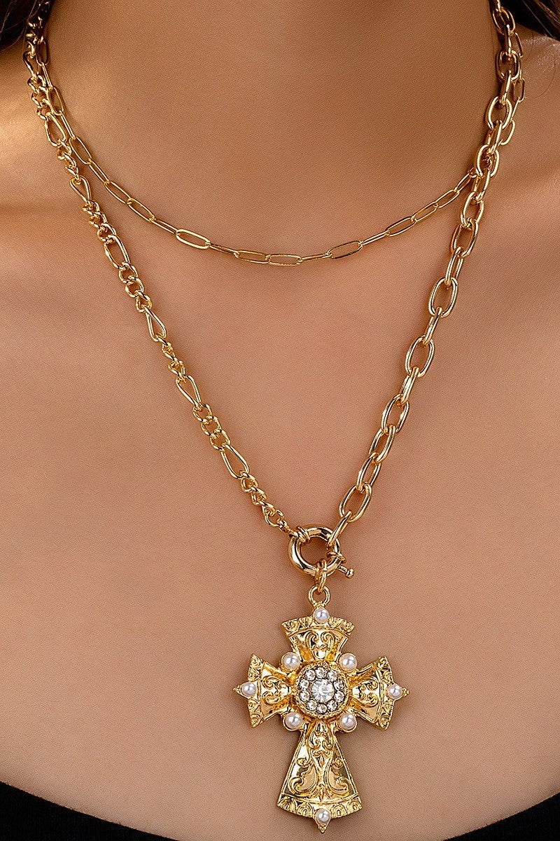 Cross Statement Necklace