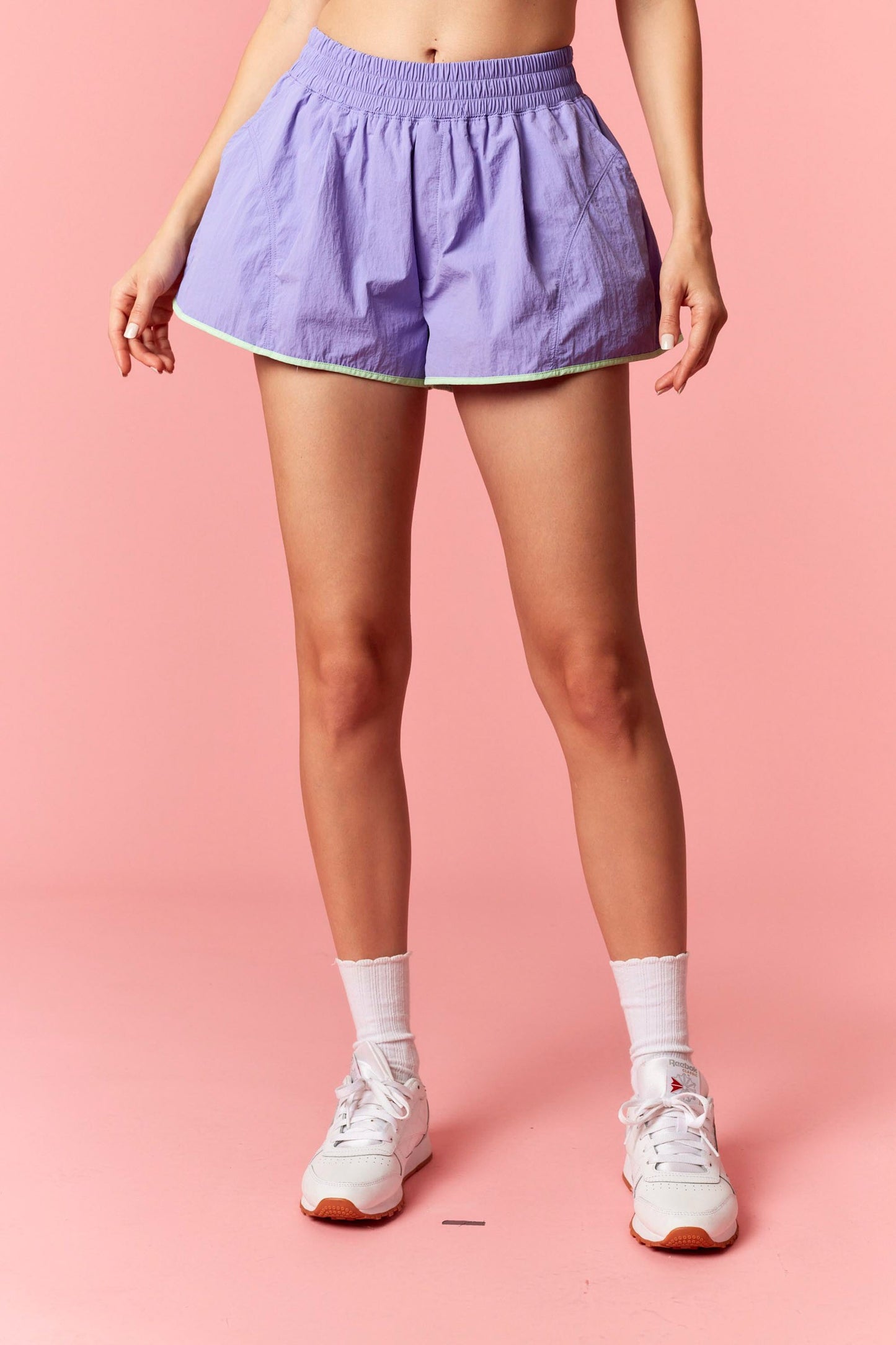 Lilac & Green Shorts