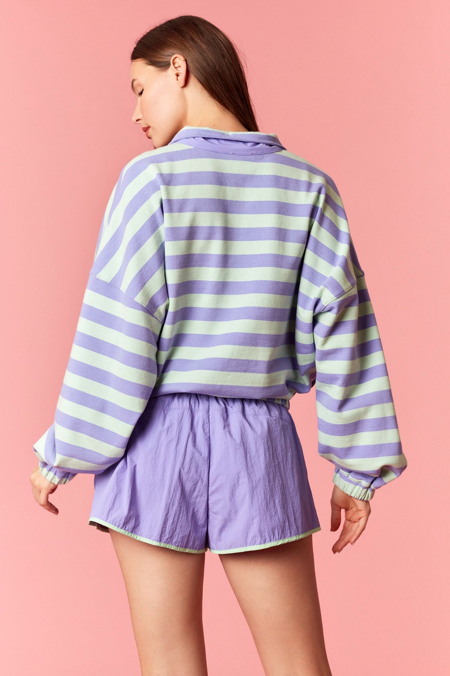 Lilac & Green Shorts