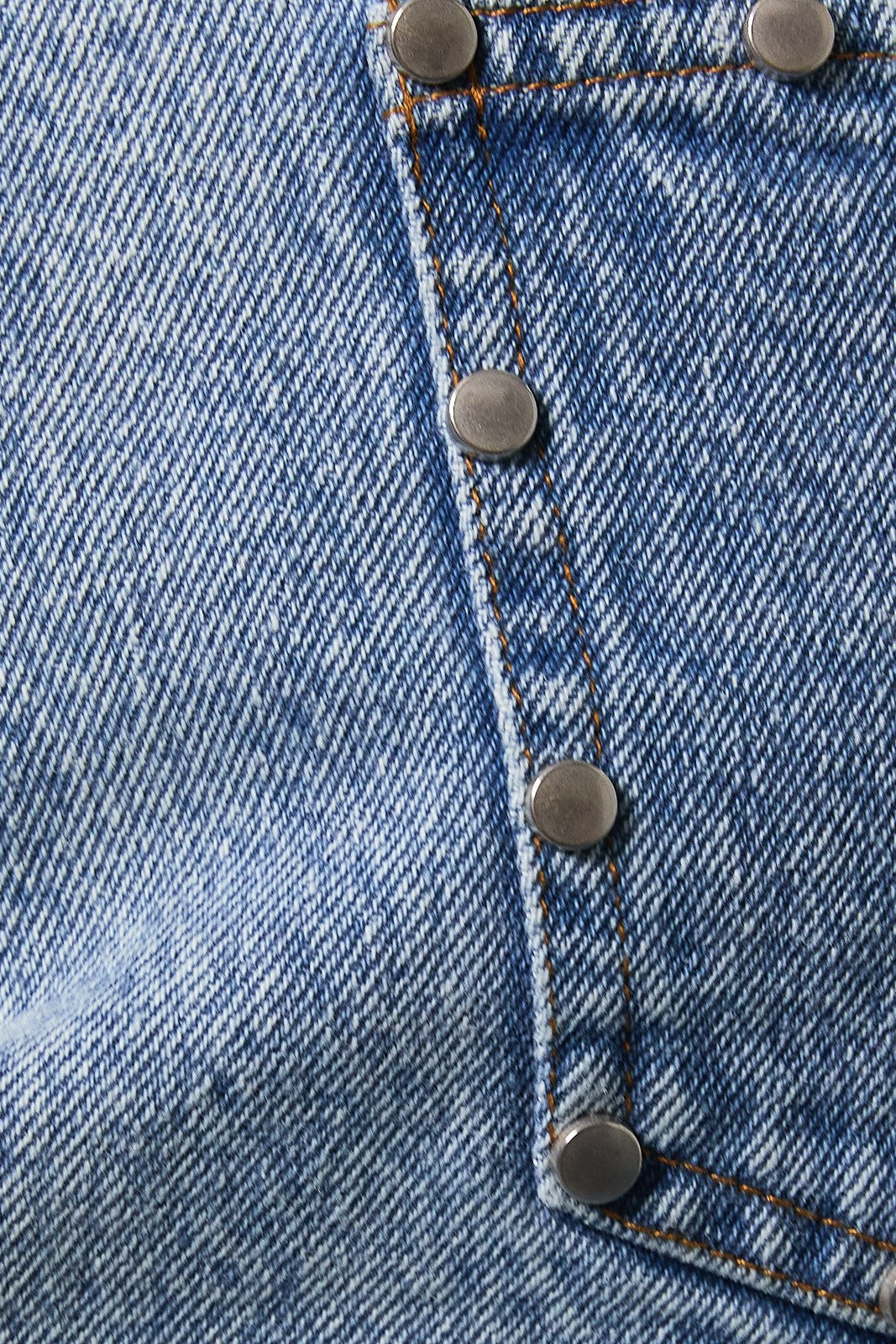Low Rise Stud Detail Denim Shorts