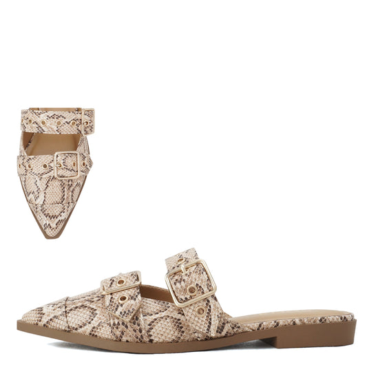 Snake Print Mule