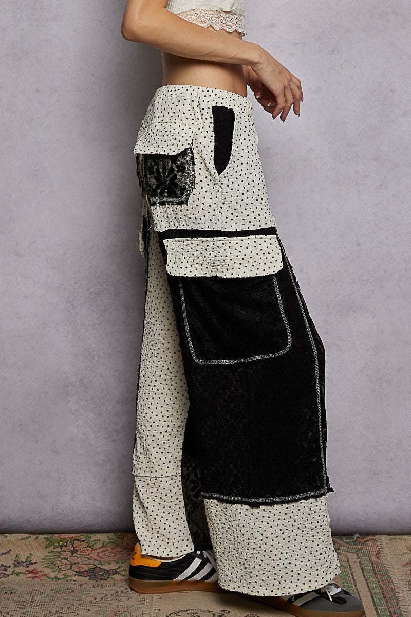 Black & White Polka Dot Lace Pants