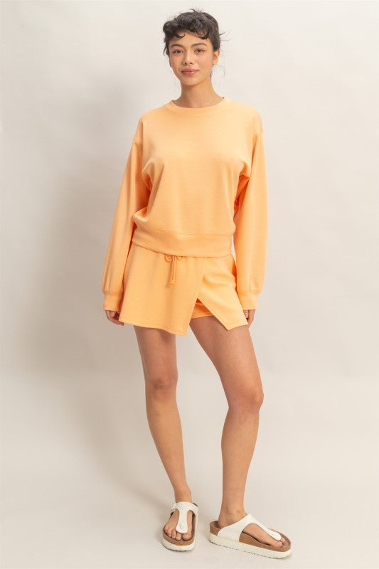 Apricot Knit Skort