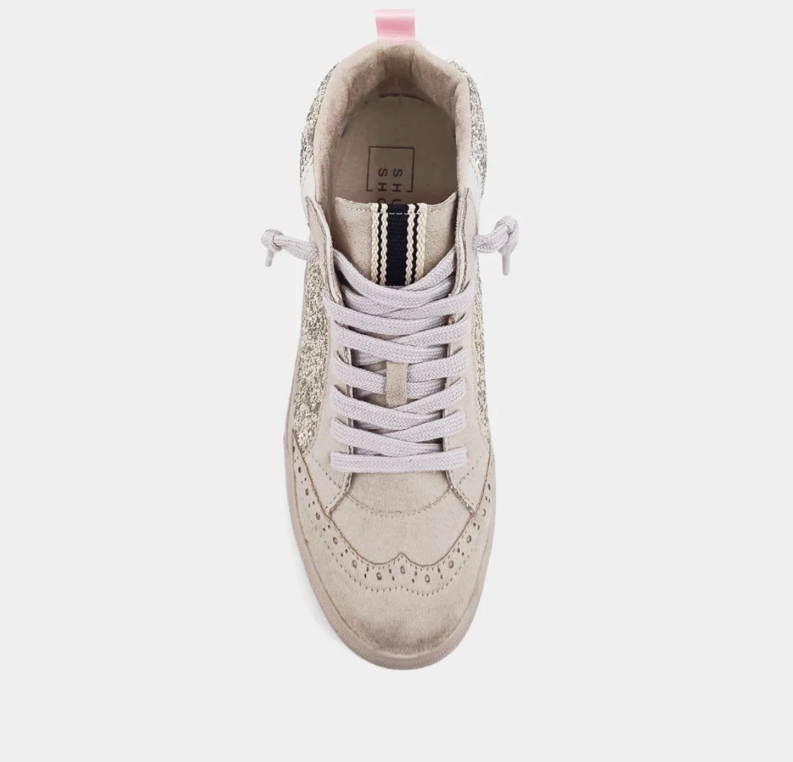 Riley Pearl Glitter Midtop Sneaker