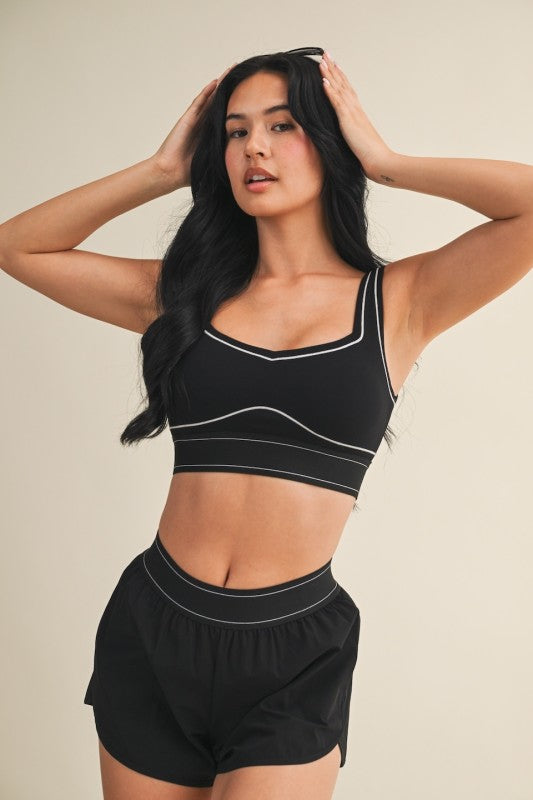 Black Contour Sports Bra PREORDER