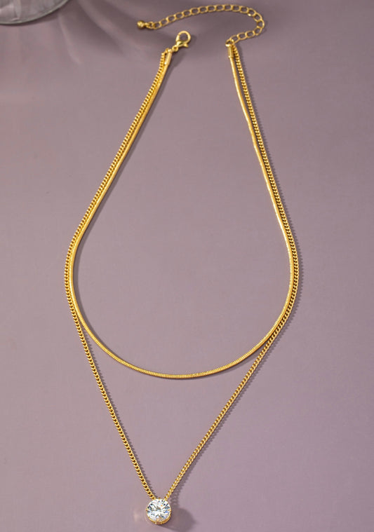 Layered Snake Chain Pendant