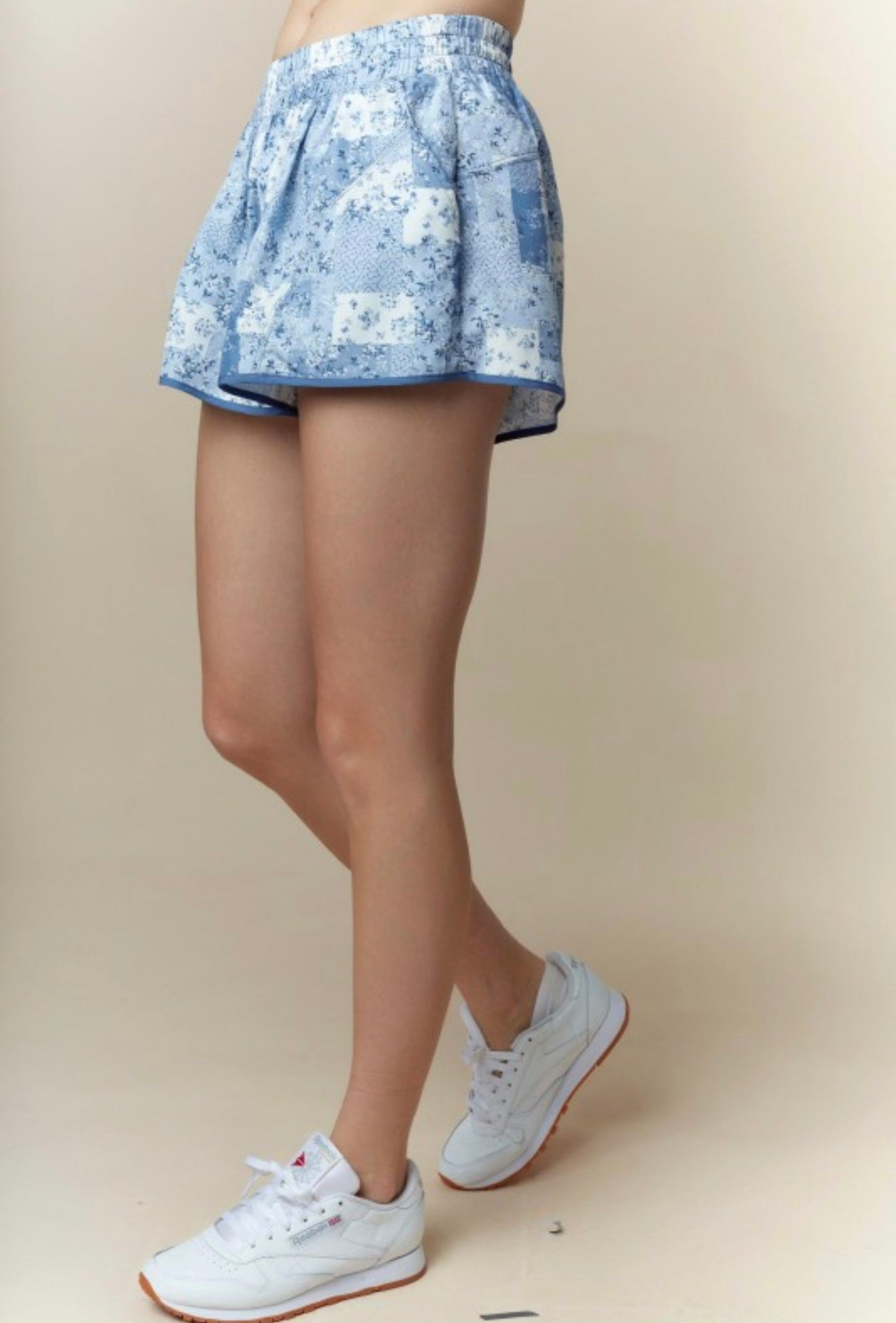 Blue Floral Sporty Short