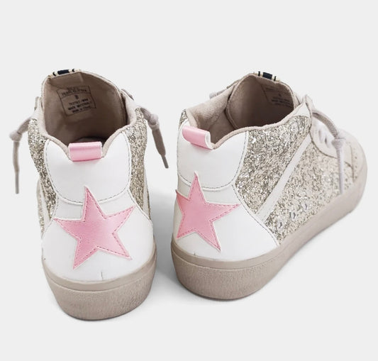 Riley Pearl Glitter Midtop Sneaker