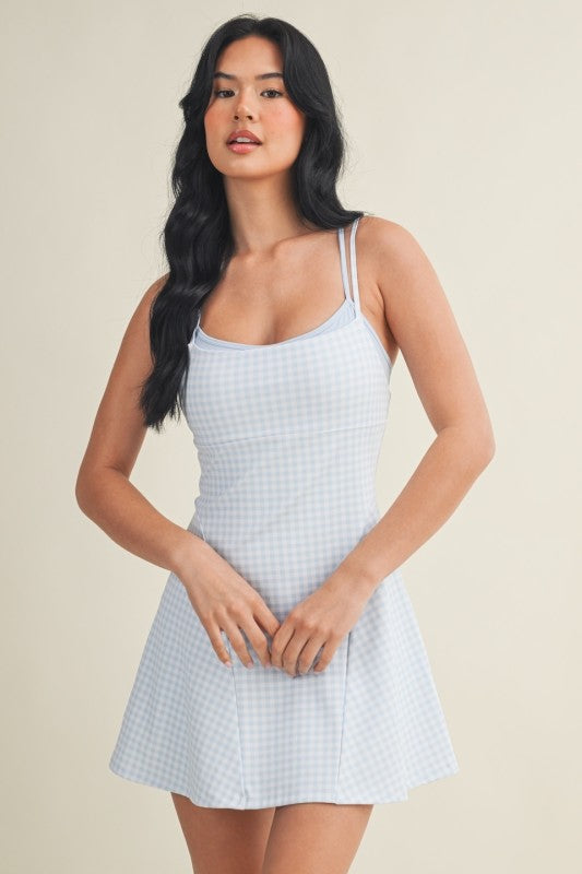 Blue Gingham Athletic Dress