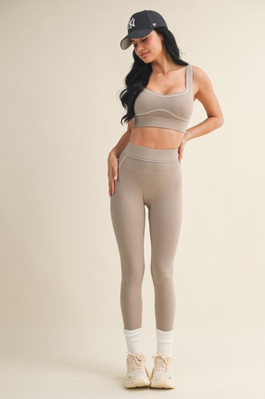 Ecru High Rise Contour Leggings PREORDER