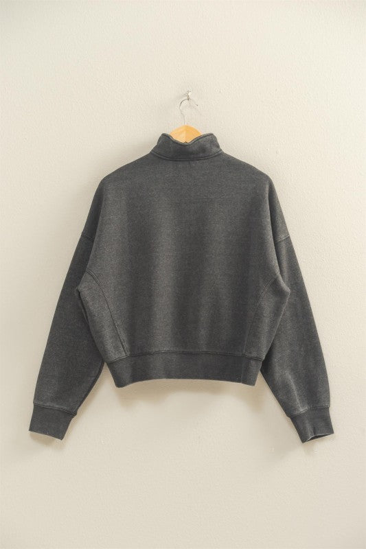 Ash Black Quarter Zip Jacket