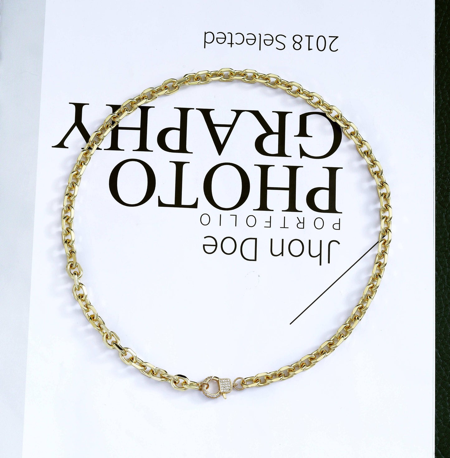 Gold Chunky Square Necklace