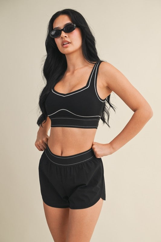 Black Contour Sports Bra PREORDER