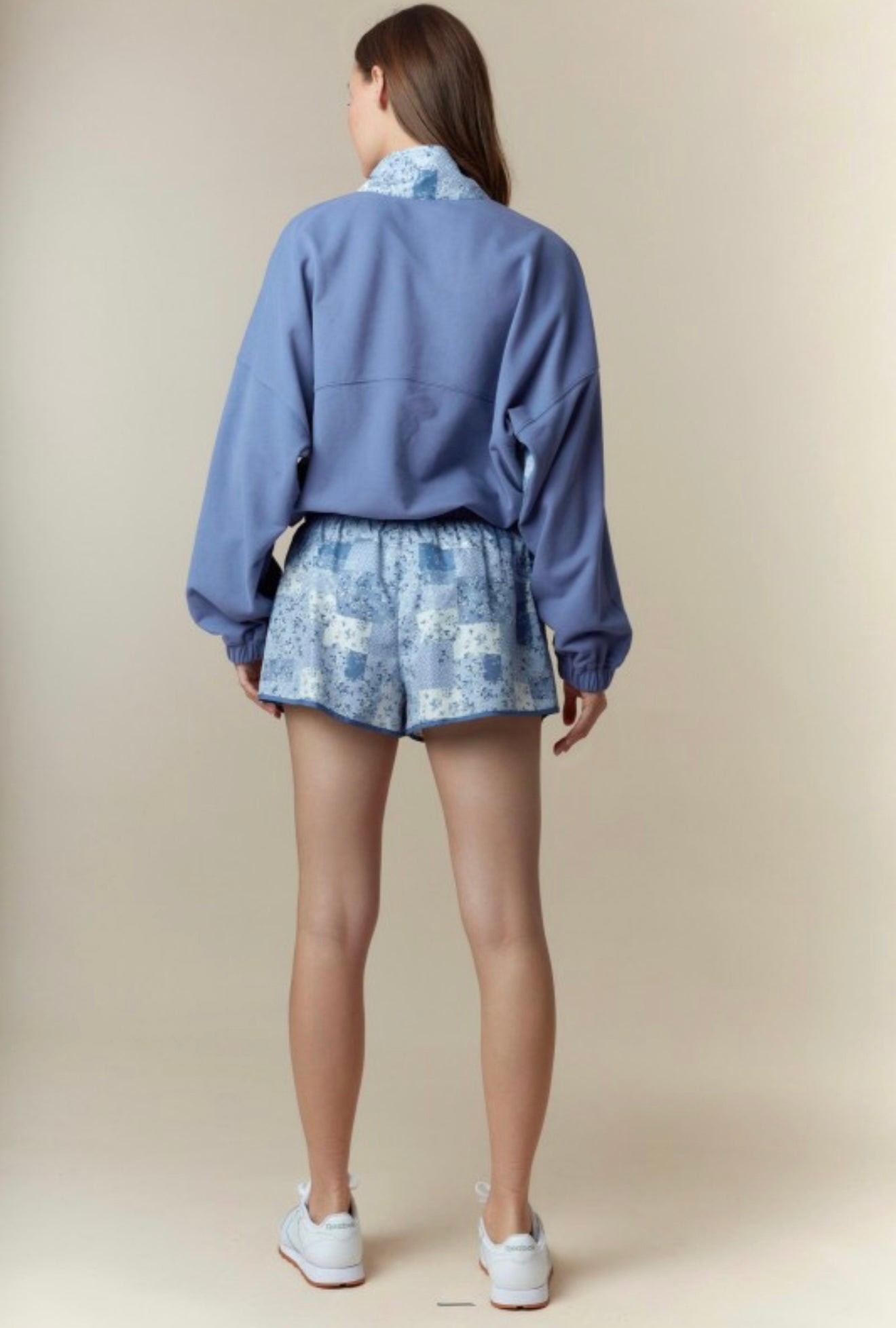 Blue Floral Sporty Short