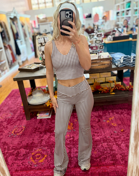 Milk Chocolate Gingham Flare