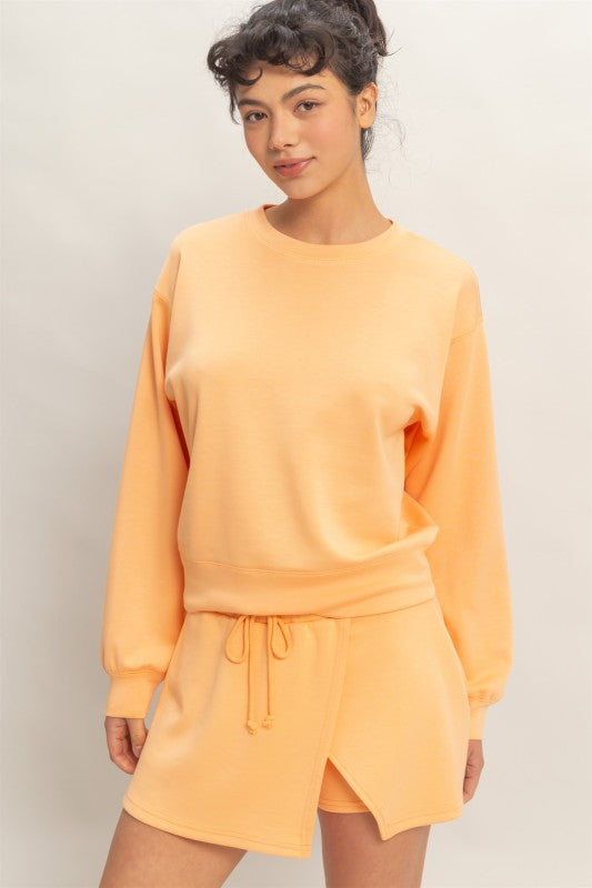 Apricot Knit Skort