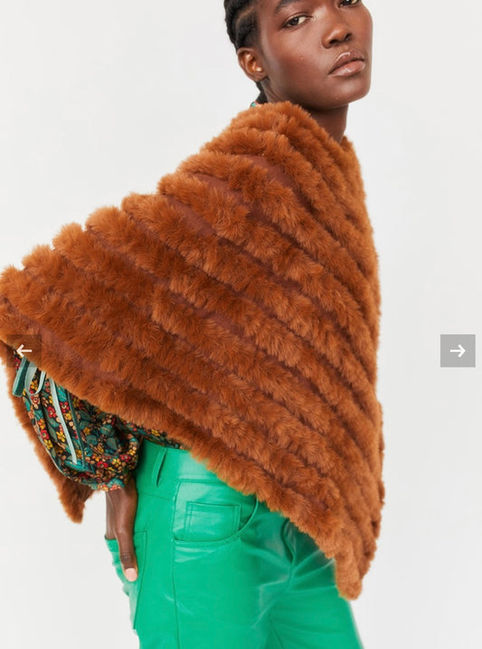 Milk Chocolate Fur Poncho