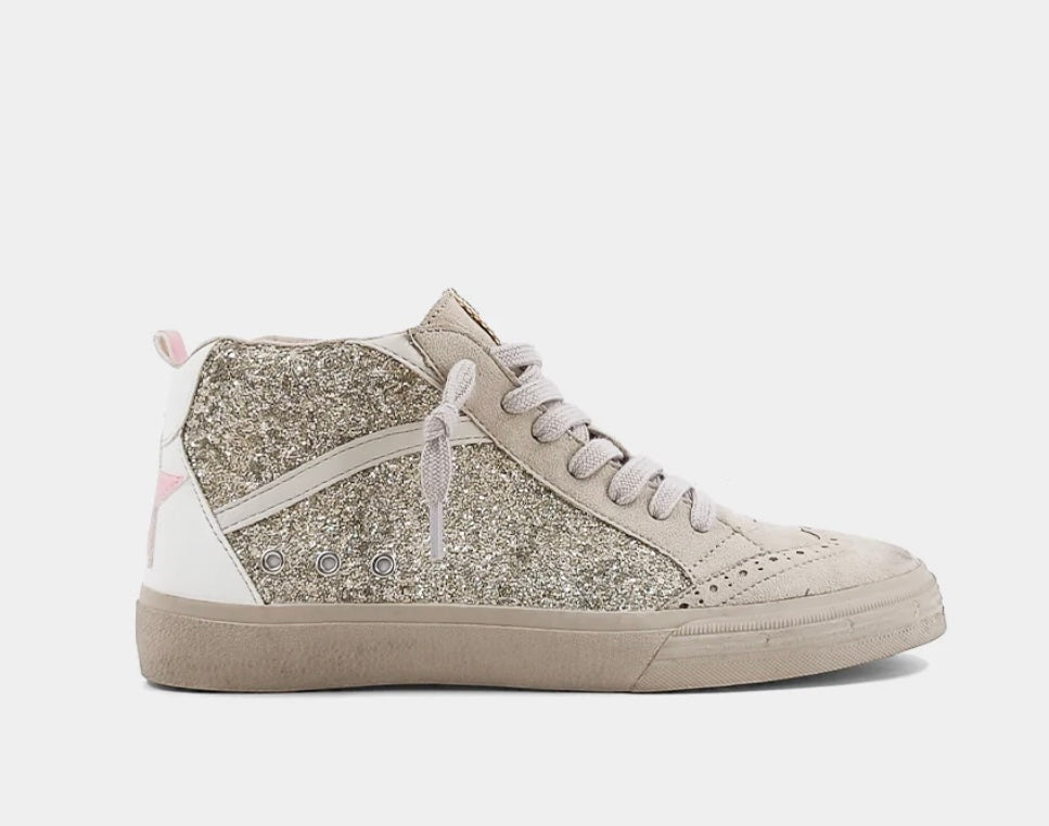 Riley Pearl Glitter Midtop Sneaker