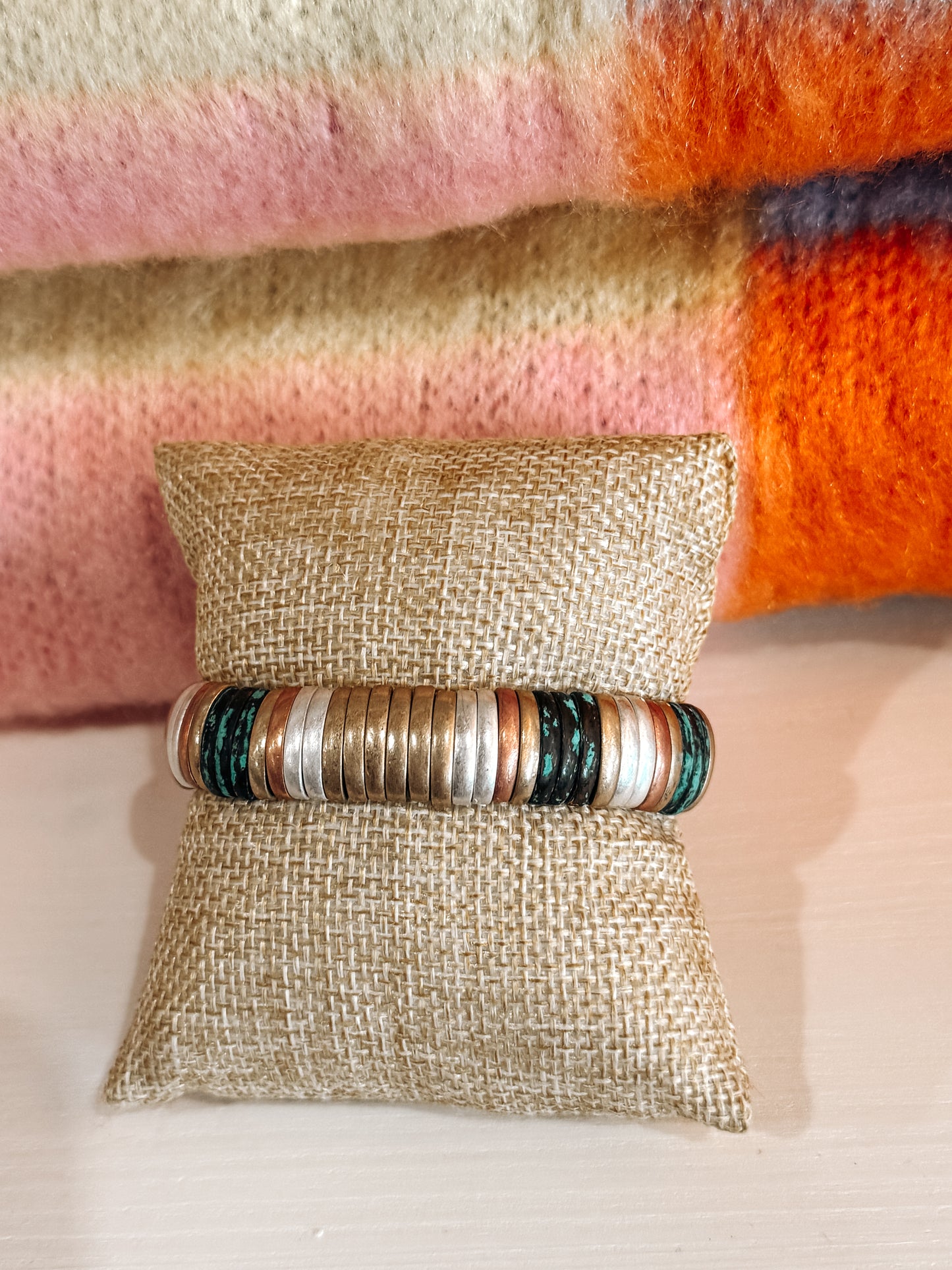 Mixed Metal Stretch bracelet