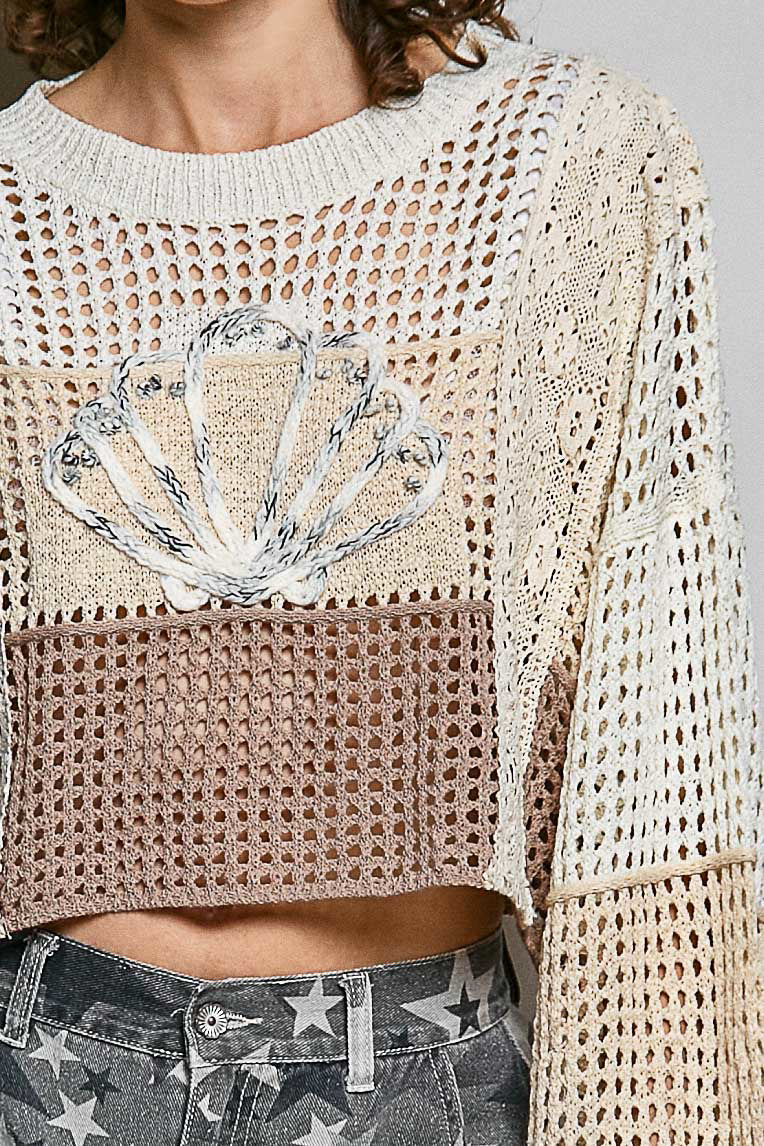 Shell Open Knit Sweater
