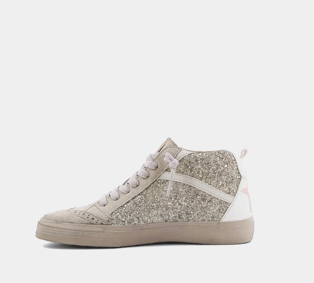 Riley Pearl Glitter Midtop Sneaker