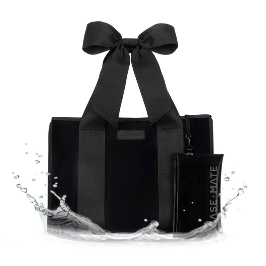 Special Edition Bow Midnight Black Jelly Tote w/ Phone Pouch