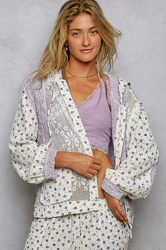 Lavender Floral Lace Jacket