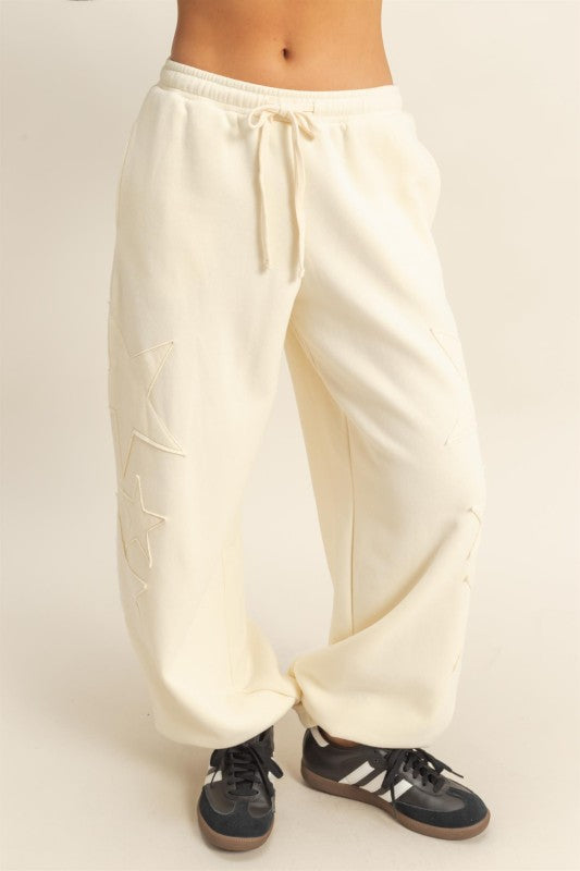 Cream Star Sweatpants