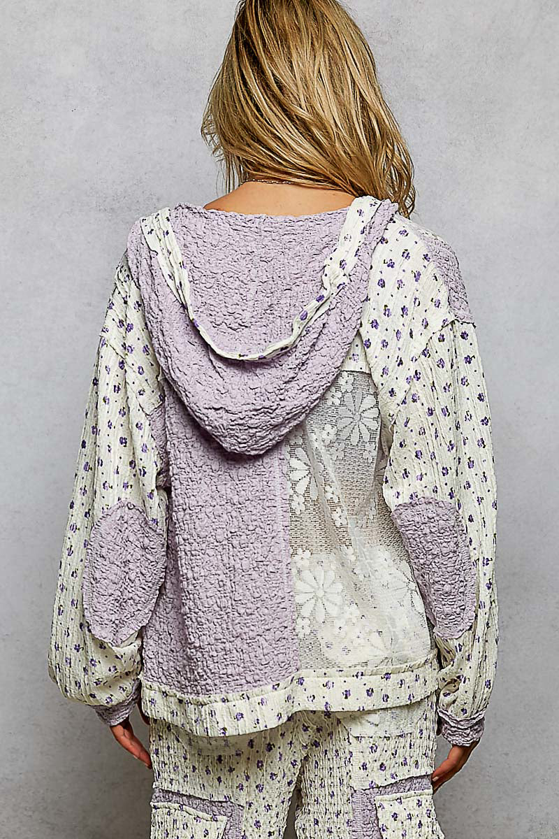Lavender Floral Lace Jacket