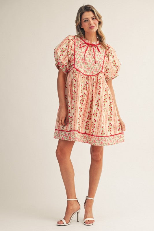 Poppy Red Floral Dress