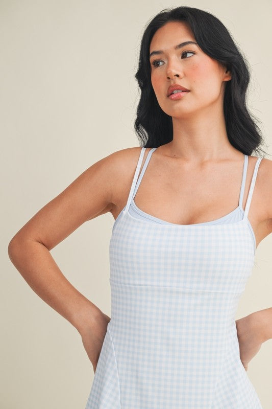 Blue Gingham Athletic Dress