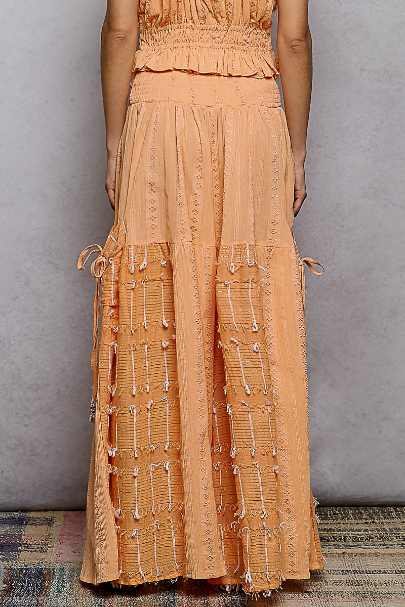 Peach Wide Leg Pants